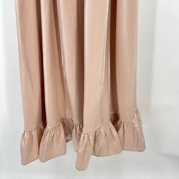 Sister Jane | NWT Bow Maxi Dress in Rose Quartz Puff Sleeve Satin Twill XS - Picture 14 of 16